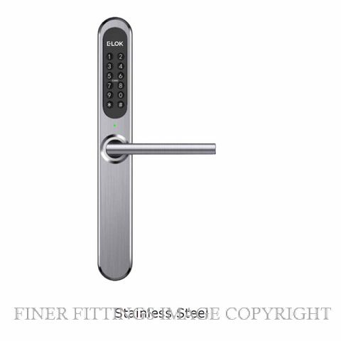 E LOK 905B 0 SS 9B RAISED BUTTON SMART LOCK SMART LEVER SET SATIN STAINLESS