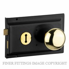 SYLVAN RIM1.B RIMLOCK COMPLETE WITH KNOBS BLACK