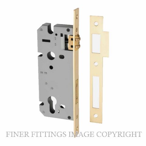IVER 17165 - 17166 ROLLER BOLT LOCK BRUSHED GOLD
