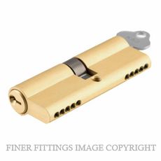 SDG 21649-KA3 EURO CYLINDER 65MM DUAL FUNCTION KEY-KEY BRUSHED GOLD