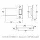IVER 21966 EXTENDED STRIKER TO SUIT TUBE LATCH ROLLER SATIN CHROME