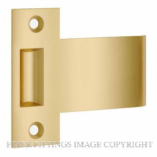 IVER 21967 EXTENDED STRIKER TO SUIT TUBE LATCH ROLLER SATIN BRASS
