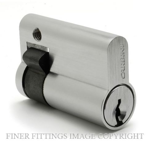 EU HF SC 5 PIN HALF EURO CYLINDER SATIN CHROME