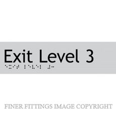 EXIT LEVEL 3 SIGN BRAILLE SILVER