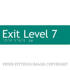 EXIT LEVEL 7 SIGN BRAILLE GREEN