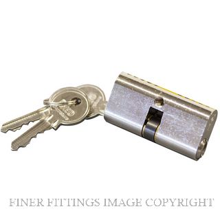 ISEO 8300 MINI DOUBLE KEY CYLINDER 54MM NICKEL PLATE