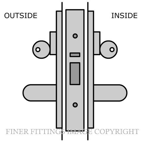 LEGGE 990 C7 GLASS DOOR LOCKSET