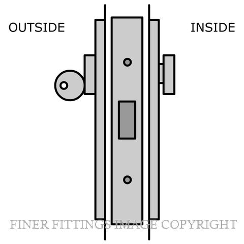 LEGGE D1 DEADBOLT KITSET SATIN CHROME