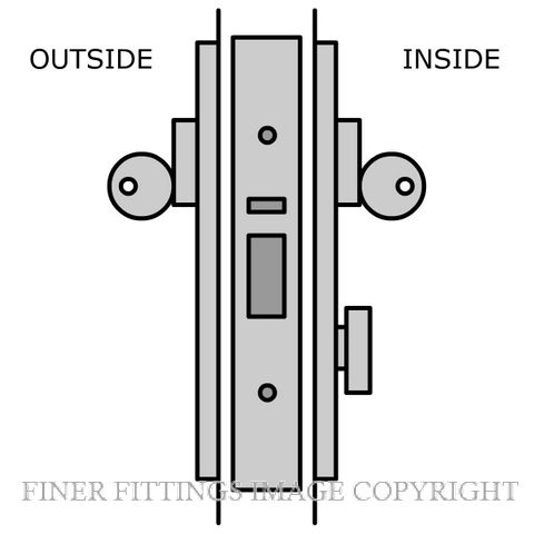 LEGGE N3 NIGHTLATCH KITSET SATIN CHROME