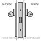 LEGGE S3 SLIDING GLASS DOOR LOCK KITSET SATIN CHROME