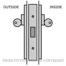 LEGGE S3 SLIDING GLASS DOOR LOCK KITSET SATIN CHROME