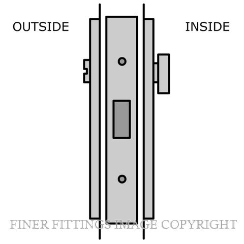 LEGGE S33 SLIDING DOOR PRIVACY LATCH KITSET SATIN CHROME