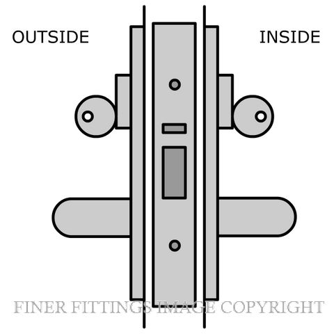 LEGGE 995 C27-C28 23MM METAL FIX GLASS DOOR LOCKSET SATIN CHROME