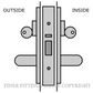 LEGGE 995 C27-C28 23MM METAL FIX GLASS DOOR LOCKSET SATIN CHROME