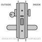 LEGGE 995 C23-C24 23MM WOOD FIX TURN EXIT LOCKSET SATIN CHROME