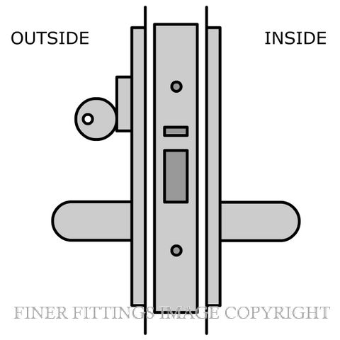 LEGGE 995 C31-C32 30MM METAL FIX GLASS DOOR LOCKSET SATIN CHROME