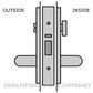 LEGGE 995 C33-C34 23MM METAL FIX PRIVACY LATCH SATIN CHROME