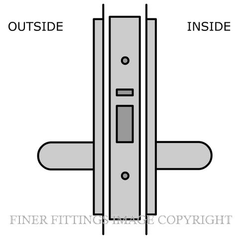 LEGGE 995 C57-C58 38MM WOOD FIX PASSAGE LATCH SATIN CHROME