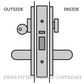 LEGGE 995 V1-V2 23MM WOOD FIX VESTIBULE LOCKSET SATIN CHROME