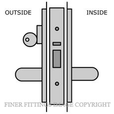 LEGGE 995 V31-V32 23MM METAL FIX CLASSROOM LOCKSET SATIN CHROME