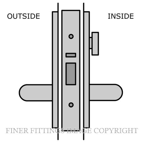 LEGGE 995 V41-V42 23MM WOOD FIX EXT & EXIT LOCKSET SATIN CHROME