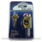 CARBINE CMP PB MINI PUSH LOCK POLISHED BRASS