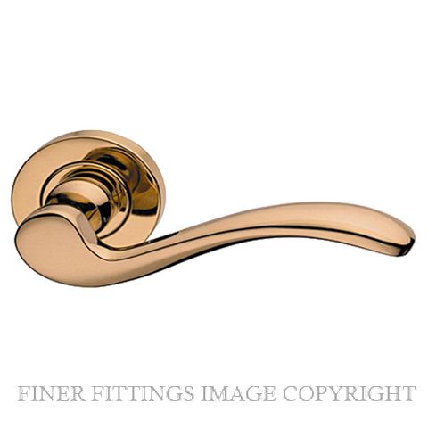 PARISI P1271 IRIS LEVER ON ROSE POLISHED BRASS