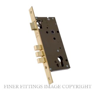 PARISI P2200-60-PB CYL D-LOCK WITH LATCH B/S 60MM POLISHED BRASS