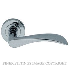 PARISI P7261 LEAF LEVER ON ROSE HANDLES SATIN CHROME