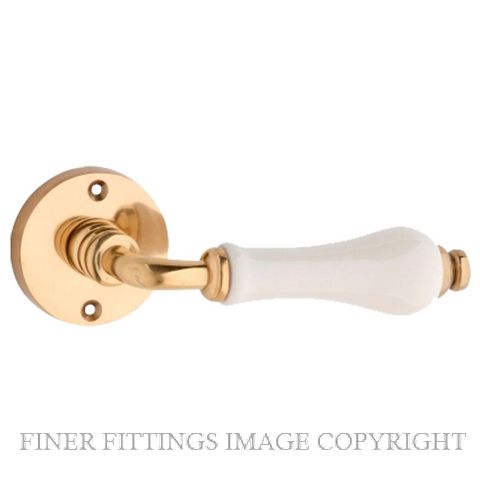 TRADCO PORCELAIN ROSE FURNITURE POLISHED BRASS