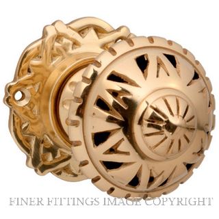 TRADCO 0933 FANCY MORTICE KNOB POLISHED BRASS