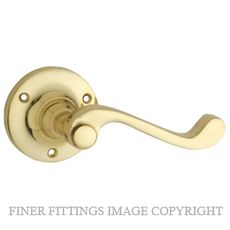 TRADCO MILTON LEVER ON ROSE POLISHED BRASS