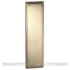 TRADCO 1008 MILTON FINGER PLATE 300X75MM POLISHED BRASS