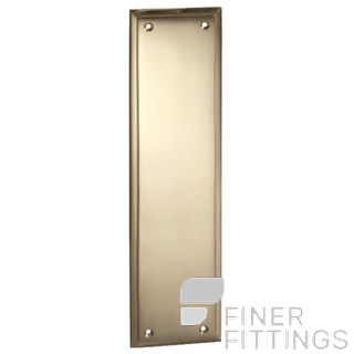 TRADCO 1008 MILTON FINGER PLATE 300X75MM POLISHED BRASS
