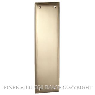 TRADCO 1008 MILTON FINGER PLATE 300X75MM POLISHED BRASS