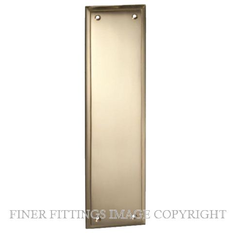 TRADCO 1008 MILTON FINGER PLATE 300X75MM POLISHED BRASS