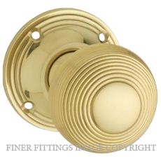 TRADCO TR1028 REEDED KNOB POLISHED BRASS