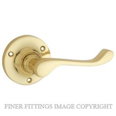 TRADCO VICTORIAN LEVER ON ROSE POLISHED BRASS