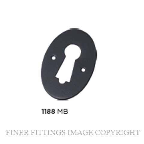 TRADCO 1188 PRESSED ESCUTCHEON MATT BLACK