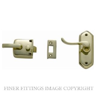 TRADCO SCREEN DOOR LATCH L/H EXTERNAL POLISHED BRASS