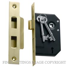TRADCO 1130 - 1131 MORTICE LOCKS 3 LEVER POLISHED BRASS