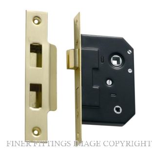 TRADCO PRIVACY MORTICE LOCK 44MM POLISHED BRASS