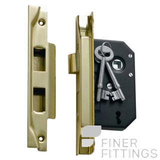 TRADCO 1138 - 1139 REBATED MORTICE LOCKS 3 LEVER POLISHED BRASS