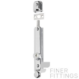 TRADCO 1337 SURFACE BOLT KEY OPERATED 150X32MM CHROME PLATE