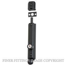 TRADCO 1339 SURFACE BOLT KEY OPEATED 150X32MM MATT BLACK