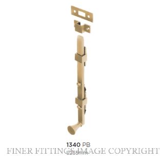 TRADCO 1340 PANIC BOLT 255MM POLISHED BRASS