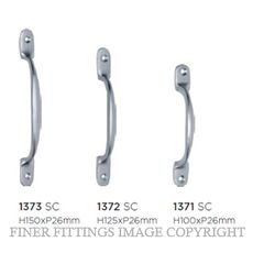 TRADCO 1371 1373 PULL HANDLES SATIN  CHROME