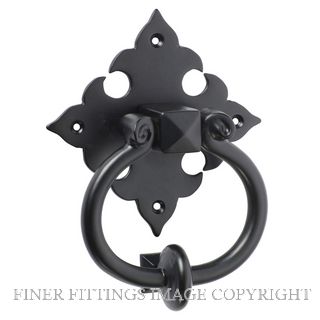 TRADCO 1283 DOOR KNOCKER IRON MATT BLACK