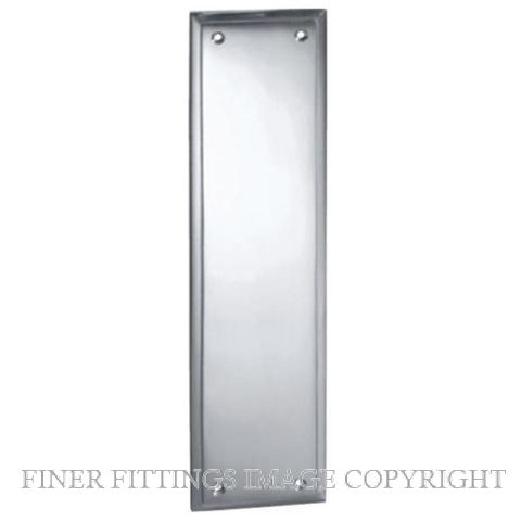 TRADCO 1275 MILTON FINGER PLATE 300 X 75MM CHROME PLATE