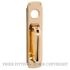 TRADCO 1297 DECO PULL/KNOCKER CYLINDER HOLE POLISHED BRASS